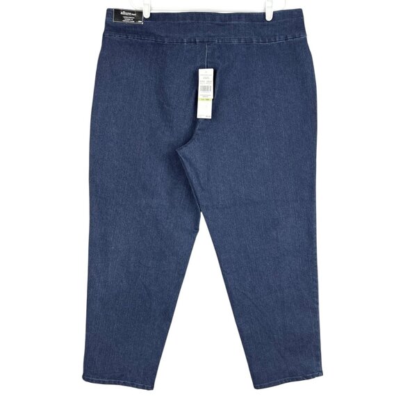 Alfred Dunner Women Allure Super Stretch Slim Pull-on Pants Blue Plus Sz 18W NWT - Picture 2 of 11